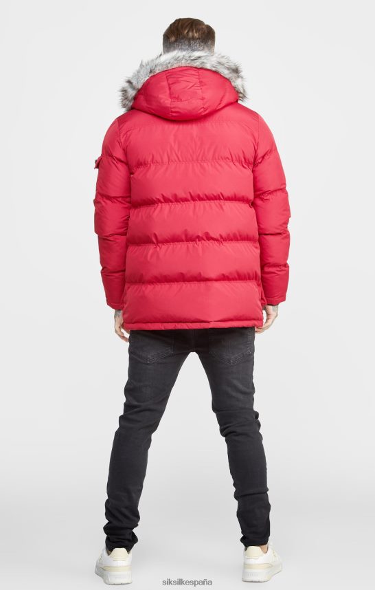 vestir es SikSilk hombres parka ártica roja 4NP28R470