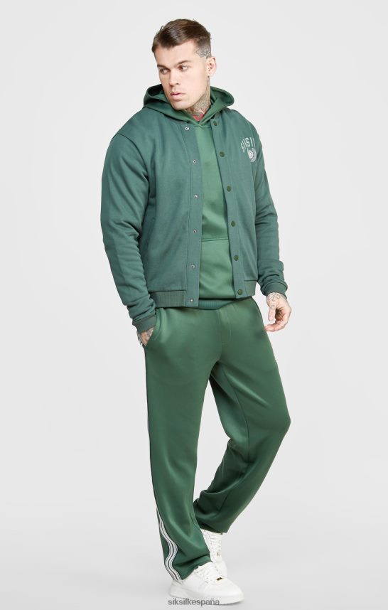 vestir es SikSilk hombres bomber universitario relajado verde 4NP28R429