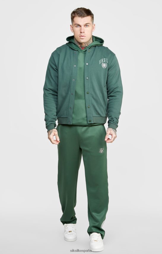 vestir es SikSilk hombres bomber universitario relajado verde 4NP28R429