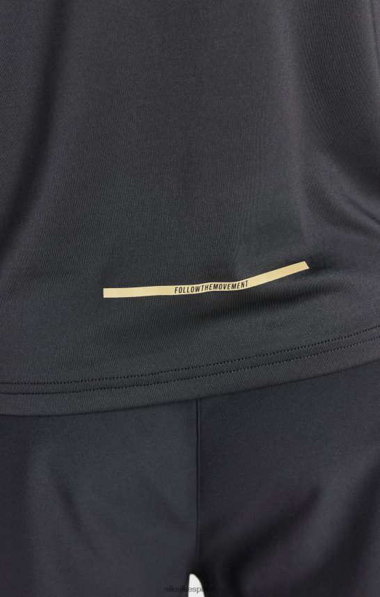 vestir es SikSilk hombres cremallera deportiva negra 4NP28R449