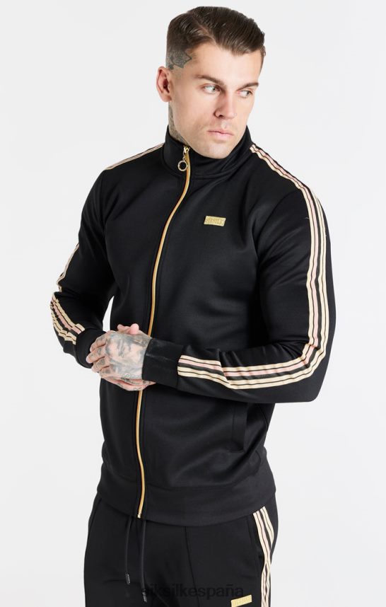 vestir es SikSilk hombres cremallera en forma de embudo negro 4NP28R446