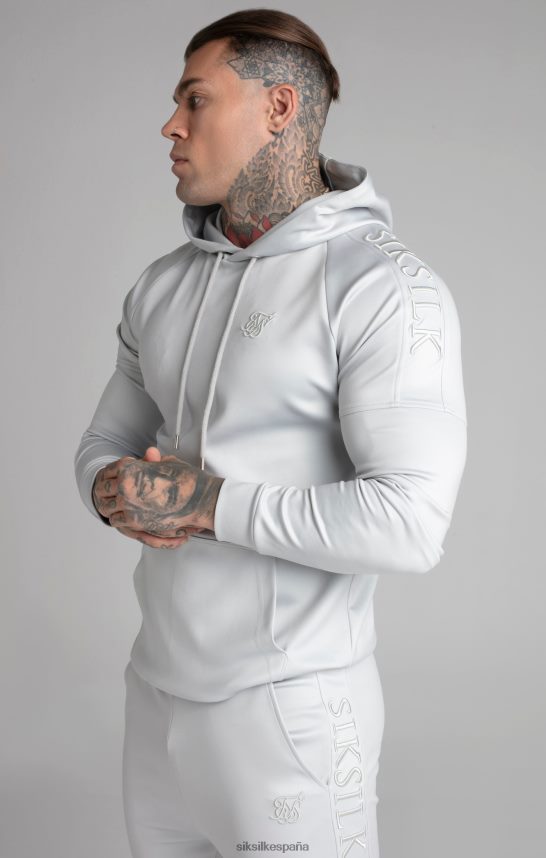 vestir es SikSilk hombres sudadera con capucha gris 4NP28R411