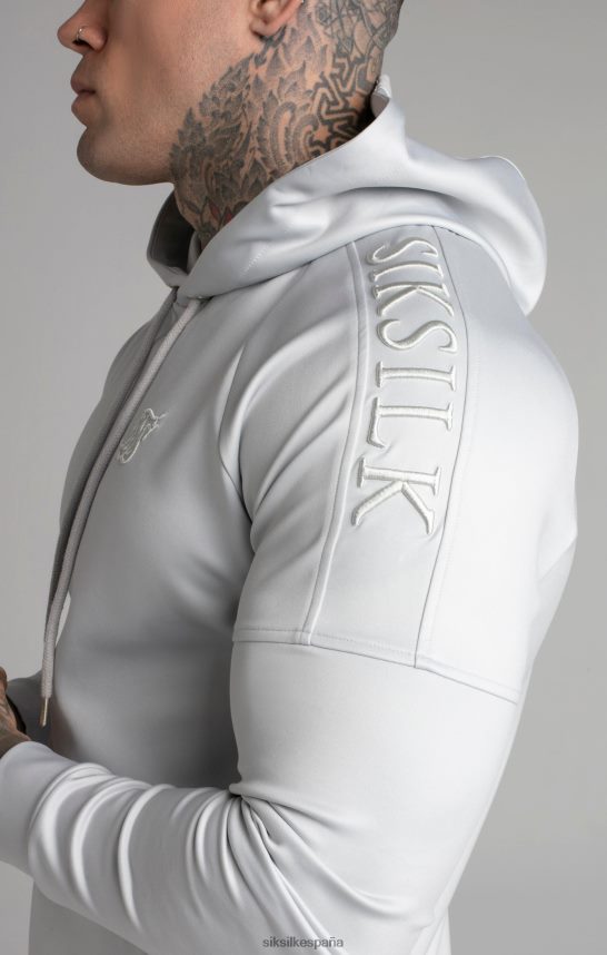vestir es SikSilk hombres sudadera con capucha gris 4NP28R411