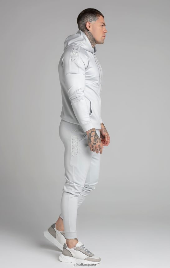 vestir es SikSilk hombres sudadera con capucha gris 4NP28R411