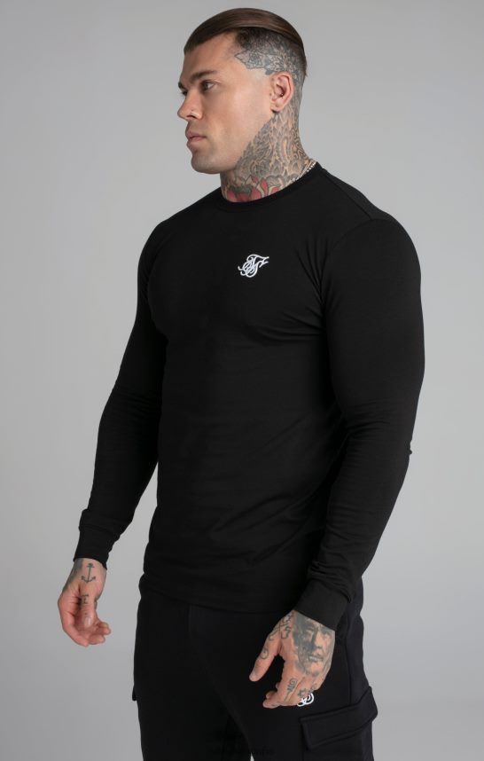 vestir es SikSilk hombres sudadera negra esencial 4NP28R412