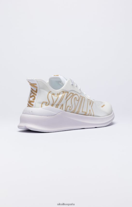 calzado es SikSilk mujer zapatillas deportivas mako blancas y doradas 4NP28R253