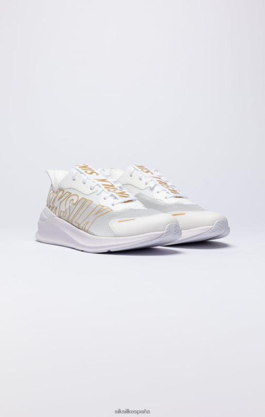 calzado es SikSilk mujer zapatillas deportivas mako blancas y doradas 4NP28R253