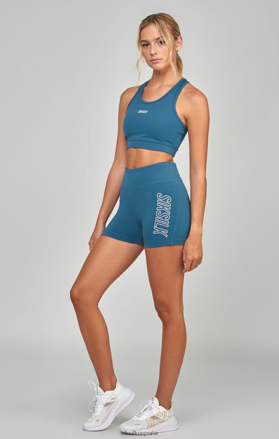 vestir es SikSilk mujer botín corto deportivo verde azulado esencial 4NP28R201