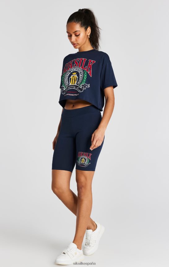 vestir es SikSilk mujer shorts de ciclo universitario azul marino 4NP28R194