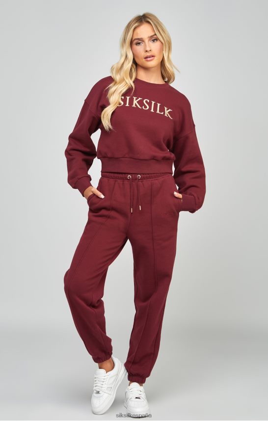 vestir es SikSilk mujer joggers burdeos oversize 4NP28R178