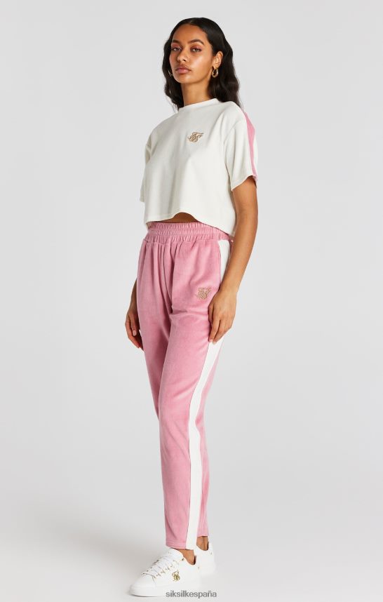 vestir es SikSilk mujer pantalón de chándal de terciopelo rosa 4NP28R163