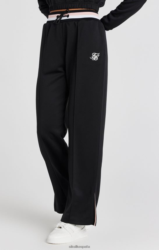 vestir es SikSilk mujer pantalón de chándal universitario negro de pernera ancha 4NP28R158