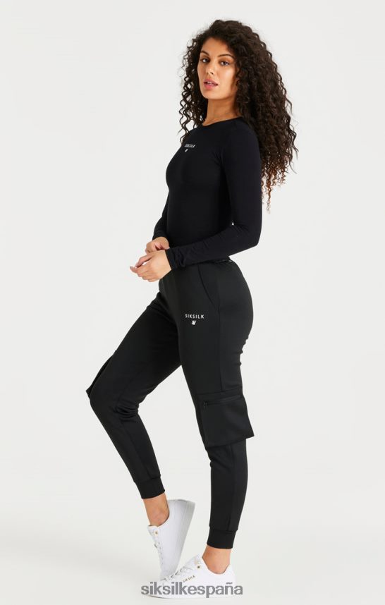 vestir es SikSilk mujer pantalón cargo negro 4NP28R184