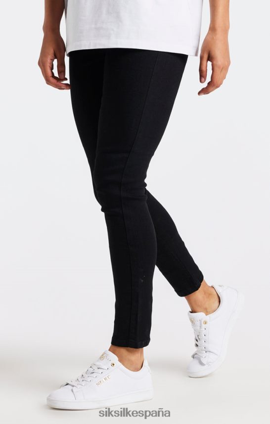 vestir es SikSilk mujer jeans ajustados esenciales negros 4NP28R192