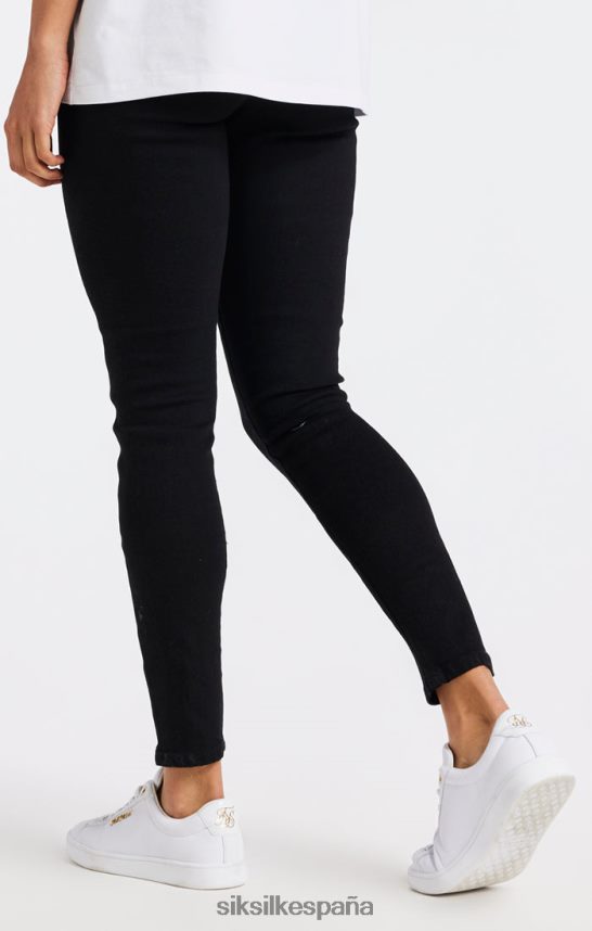 vestir es SikSilk mujer jeans ajustados esenciales negros 4NP28R192