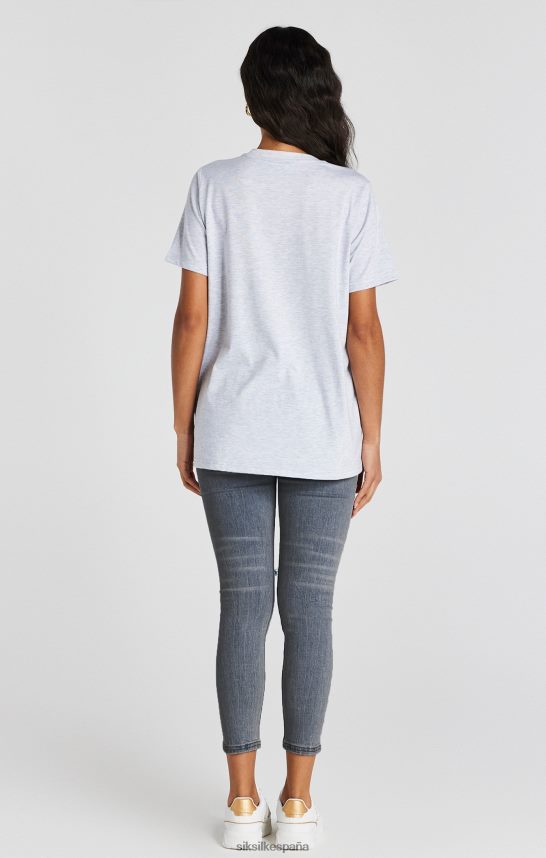 vestir es SikSilk mujer jeans de mezclilla desgastados con lavado azul 4NP28R188