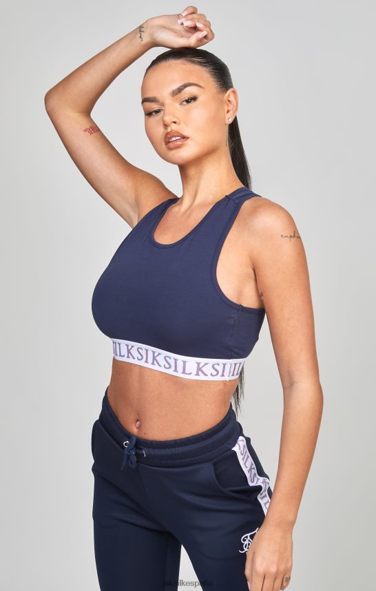 vestir es SikSilk mujer bralette con cinta azul marino 4NP28R54