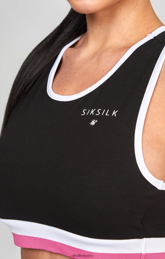 vestir es SikSilk mujer bralette retro negro 4NP28R205