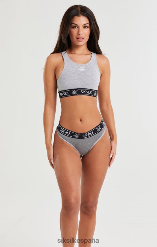 vestir es SikSilk mujer pack de 3 tangas negro, blanco y gris 4NP28R224