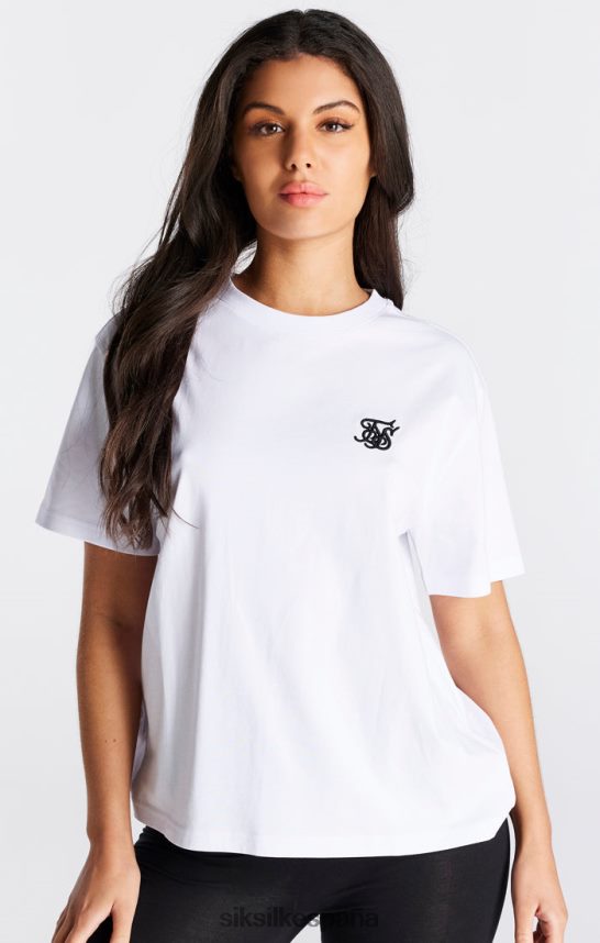 vestir es SikSilk mujer camiseta boyfriend blanca esencial 4NP28R27