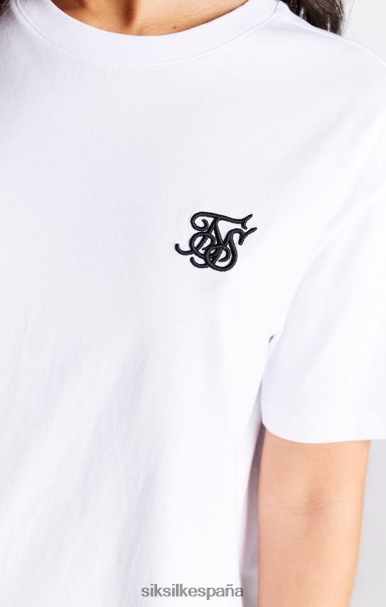 vestir es SikSilk mujer camiseta boyfriend blanca esencial 4NP28R27