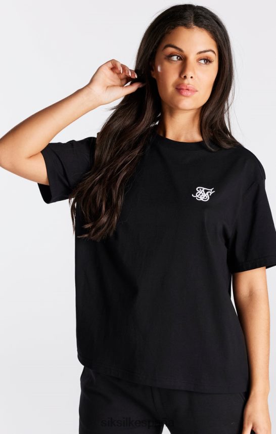 vestir es SikSilk mujer camiseta boyfriend negra esencial 4NP28R40