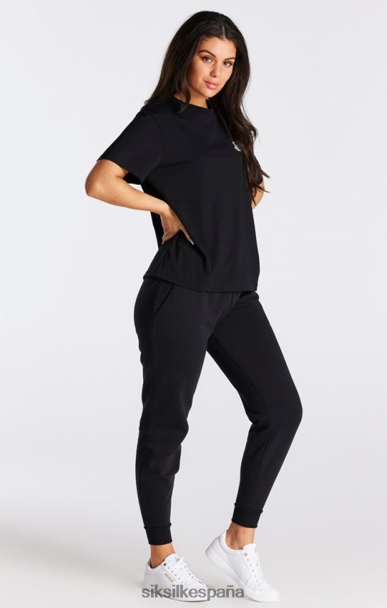 vestir es SikSilk mujer camiseta boyfriend negra esencial 4NP28R40