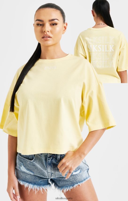 vestir es SikSilk mujer camiseta con logo repetido de limón 4NP28R70