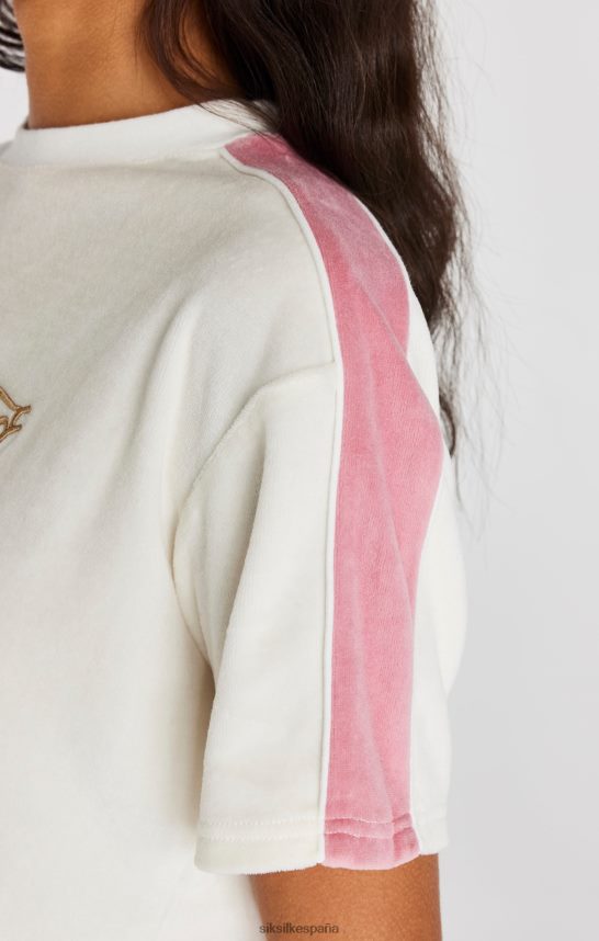 vestir es SikSilk mujer camiseta corta de terciopelo crudo 4NP28R38