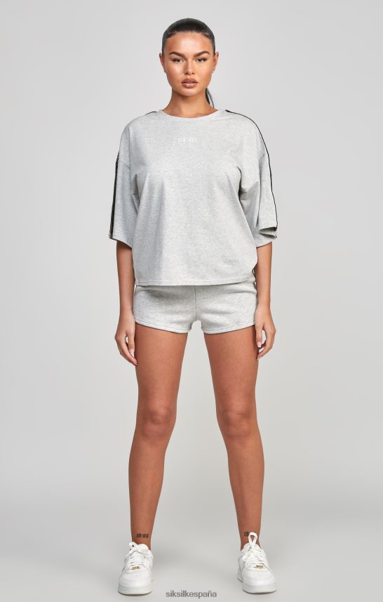 vestir es SikSilk mujer camiseta corta gris con cinta 4NP28R58