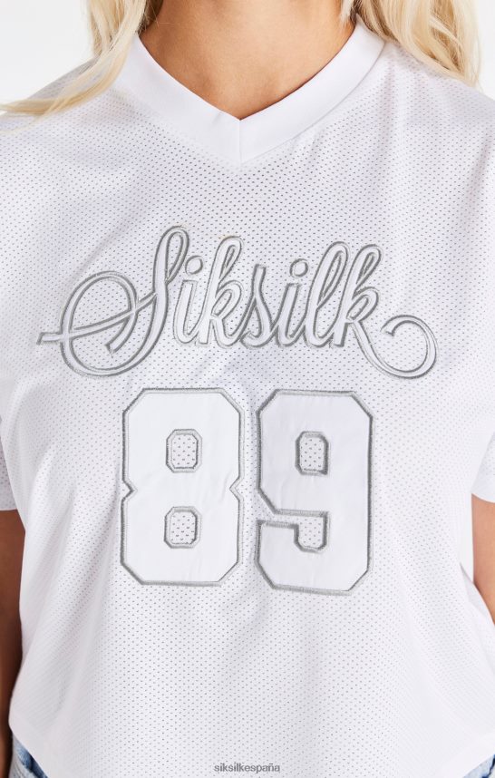 vestir es SikSilk mujer camiseta de malla blanca 4NP28R32