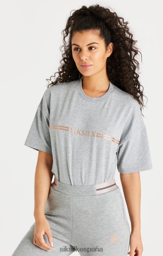 vestir es SikSilk mujer camiseta gris jaspeado caja 4NP28R72