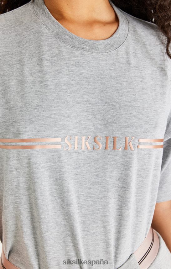 vestir es SikSilk mujer camiseta gris jaspeado caja 4NP28R72