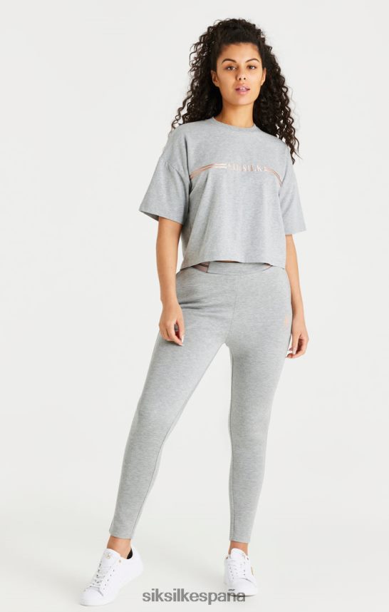 vestir es SikSilk mujer camiseta gris jaspeado caja 4NP28R72