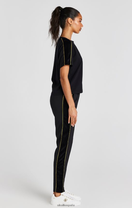 vestir es SikSilk mujer camiseta negra 4NP28R49