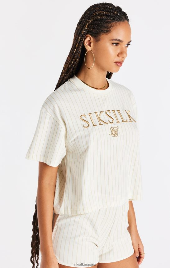 vestir es SikSilk mujer camiseta rayas crudo 4NP28R26