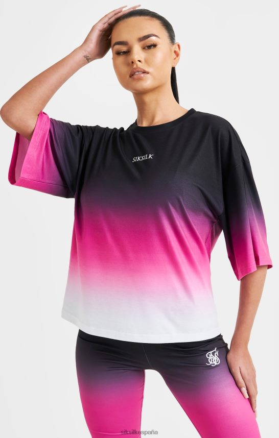 vestir es SikSilk mujer camiseta rosa desvanecida 4NP28R56