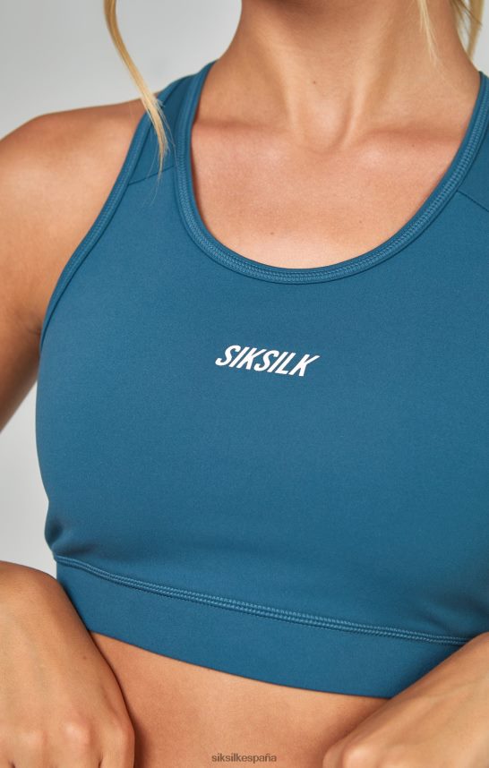 vestir es SikSilk mujer top deportivo esencial verde azulado 4NP28R68