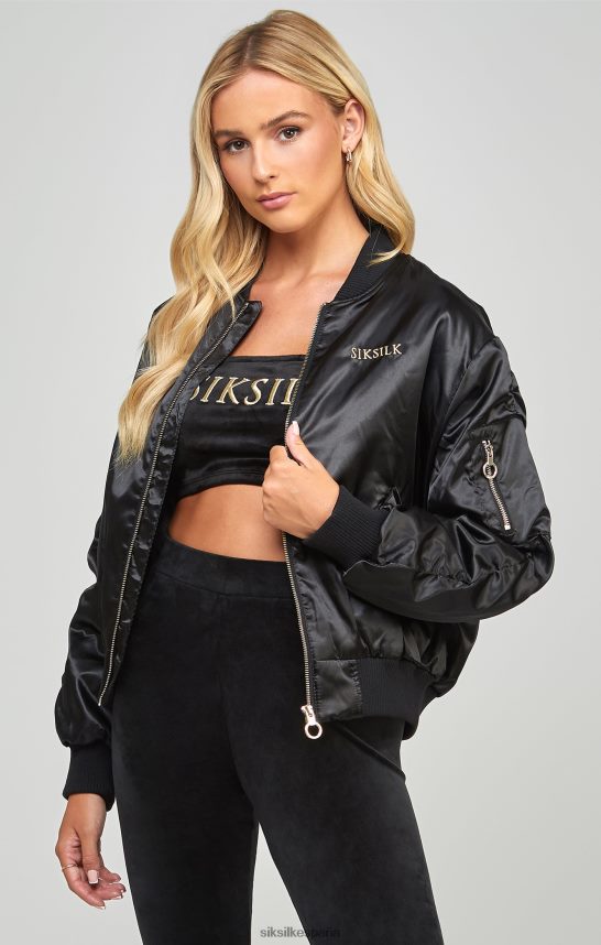 vestir es SikSilk mujer chaqueta bomber extragrande de alto brillo 4NP28R136