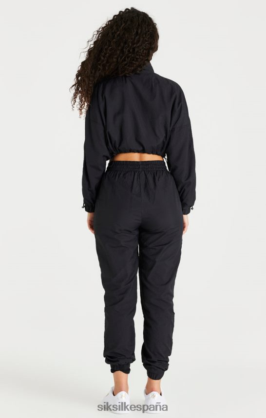 vestir es SikSilk mujer chaqueta corta negra fruncida 4NP28R139