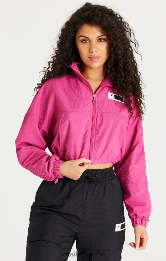 vestir es SikSilk mujer chaqueta corta rosa fruncida 4NP28R134