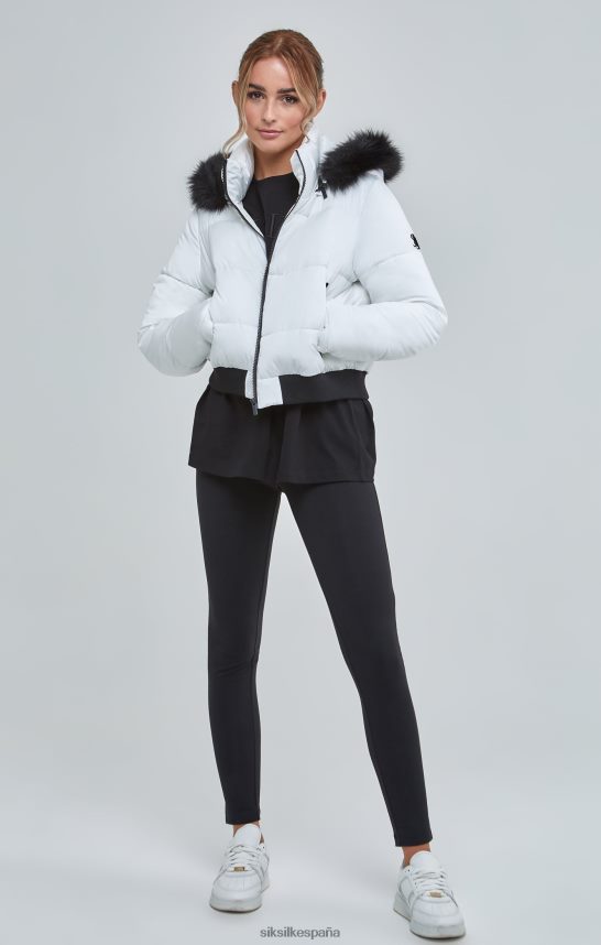vestir es SikSilk mujer parka corta blanca 4NP28R130