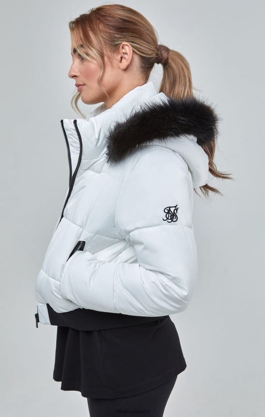 vestir es SikSilk mujer parka corta blanca 4NP28R130