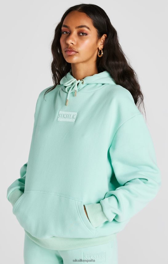 vestir es SikSilk mujer sudadera con capucha extragrande de lujo en color menta 4NP28R164