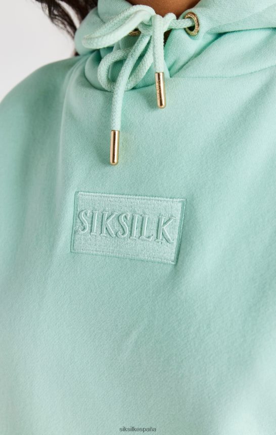 vestir es SikSilk mujer sudadera con capucha extragrande de lujo en color menta 4NP28R164