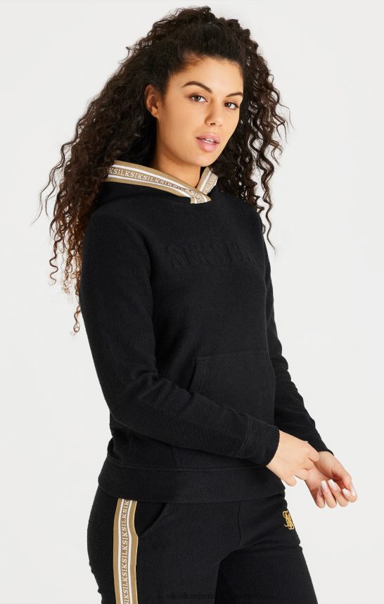 vestir es SikSilk mujer sudadera con capucha negra 4NP28R113