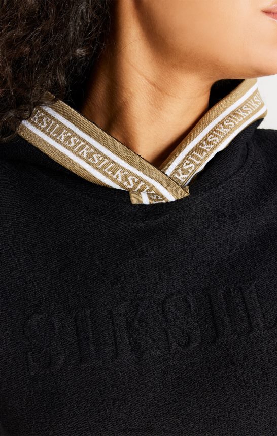 vestir es SikSilk mujer sudadera con capucha negra 4NP28R113