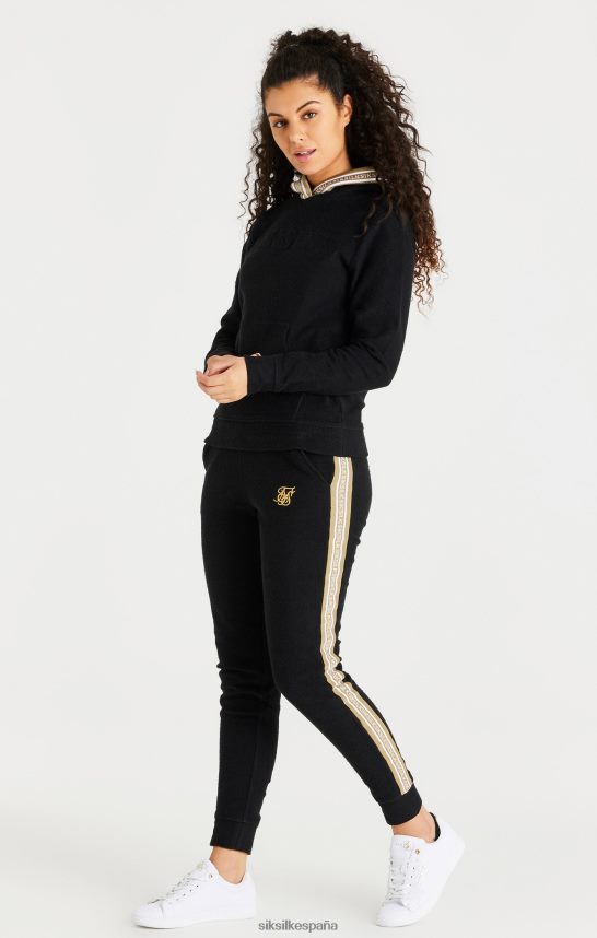 vestir es SikSilk mujer sudadera con capucha negra 4NP28R113