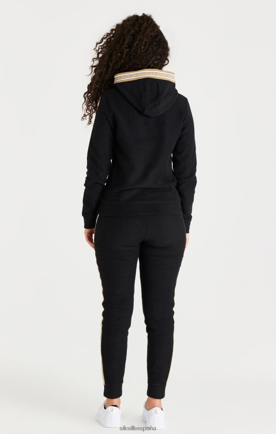 vestir es SikSilk mujer sudadera con capucha negra 4NP28R113
