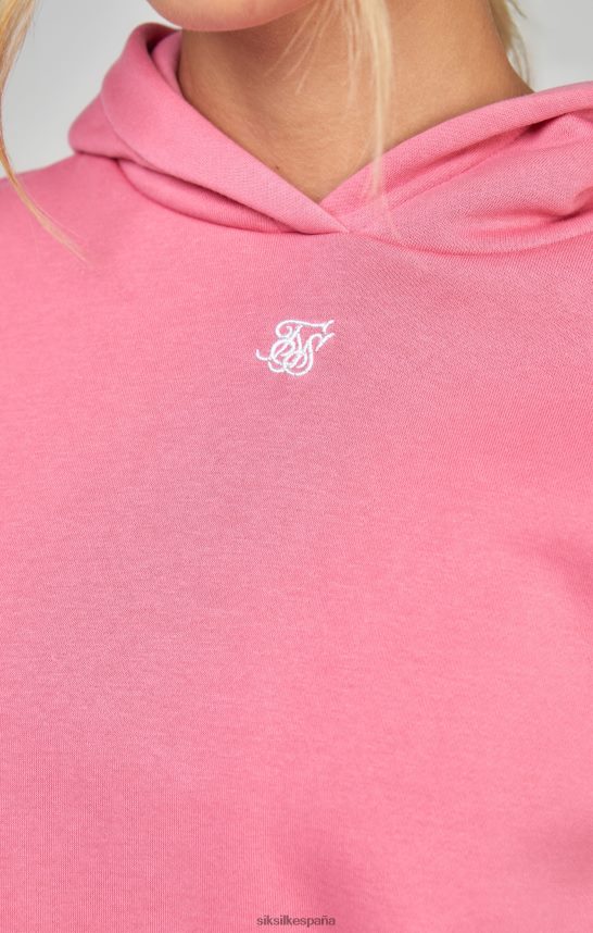 vestir es SikSilk mujer sudadera con capucha rosa esencial 4NP28R104